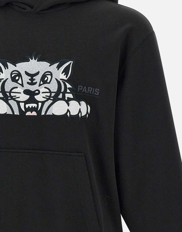 Felpa "Happy tiger" in cotone FF55SW2644MF 99J KENZO PARIS 