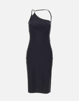 Abito con scollo asimmetrico e logo C COPR313F5021 BLK COPERNI 