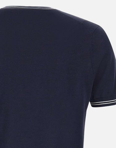 T-shirt in maglia DK87060 BLU DIKTAT 