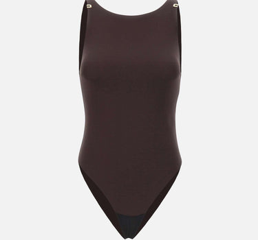 Body in jersey crêpe con dettagli logo BO03462E2 EV9 ELISABETTA FRANCHI 