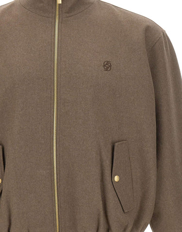 Giacca sportiva in flanella con ricamo LJT234 WV016LBR DROLE DE MONSIEUR 