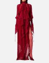 Abito in chiffon di seta 4A327A N0315 BLUMARINE 