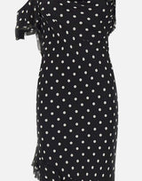 Abito lungo in georgette a pois 176XB BLACK SELF-PORTRAIT 
