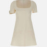 Abito a trapezio con fibbia 126CRO788PL0159 HERWHITE COURREGES 