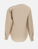 Blusa in lino asimmetrica COPCH52F2060 BEI COPERNI 