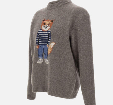 "Dressed fox intarsia woll jumper" PM00806KH0002 H170 MAISON KITSUNE' 
