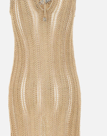 "Long sleveless dress in crochet lurex" 25AMRO140ML0317 P717 RABANNE 
