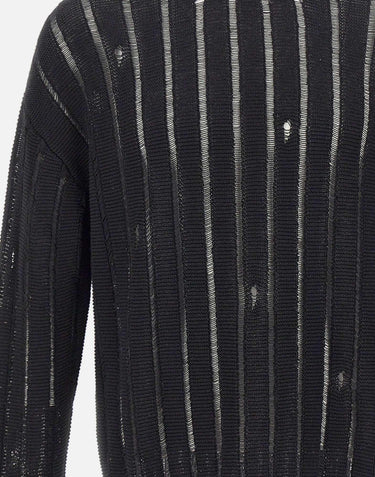 Maglia girocollo destroyed S6LAMAKN030 110 LANEUS 