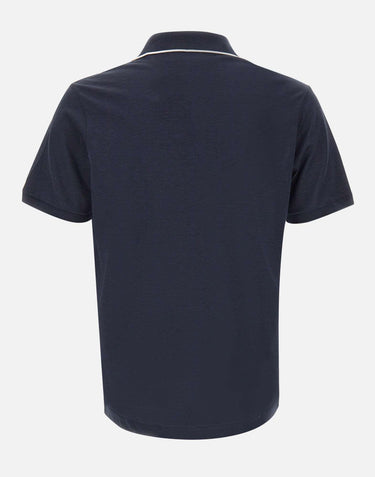 Polo open collar in misto seta e cotone 26411237 050 PAUL&SHARK 