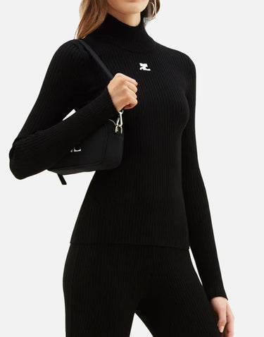 Maglia "Reedition Rib Knit" PERMPU022FI0001 BLACK COURREGES 