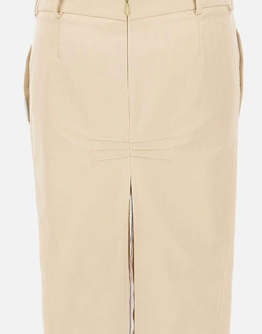 Gonna midi in gabardine di lana 260WCS00298 CCP111AA198 THE ATTICO 