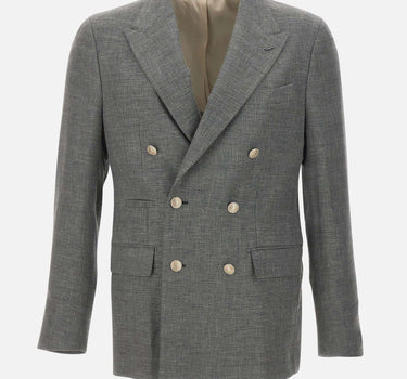 Blazer doppio petto in misto lino M75GIAE01 TES0K02422N ELEVENTY 