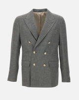 Blazer doppio petto in misto lino M75GIAE01 TES0K02422N ELEVENTY 