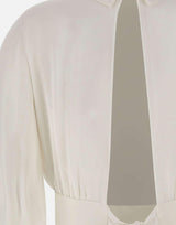 Camicia in georgette con nodo dietro CA14761E2 360 ELISABETTA FRANCHI 
