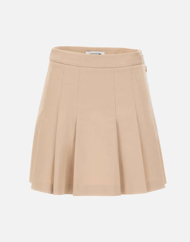 Gonna corta plissettata in cotone elasticizzato JF8001 X6F LACOSTE 