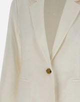 Blazer in misto lino V099891559 101OWH VINCE. 