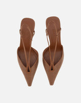 Slingback in tela effetto rafia 2614521192600 007 MAX MARA 