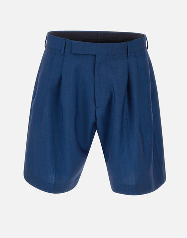 Shorts in lana e mohair con pinces M1R919ZV02989 46 PAUL SMITH 