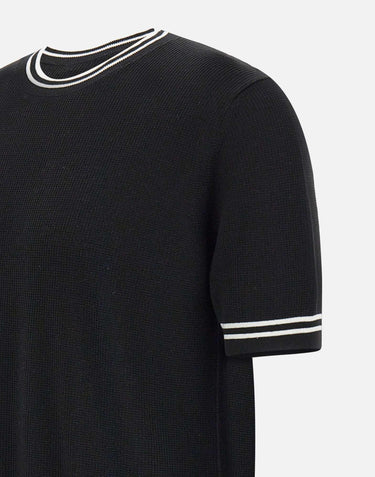 T-shirt in seta e cotone DK87052 NERO DIKTAT 