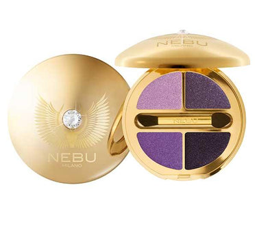 Diamond Eyes Quad Eyeshadow Palette ''Violet Love & Life G404'' G404 GOLD NEBU MILANO 