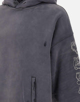 Felpa "HWT Gothic Outline Hoodie" M4104 HFBG425BLACK PURPLE BRAND 