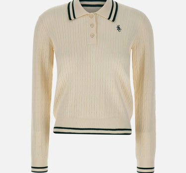 Polo "SRC Mini Cable LS" ST03761302WH61 ECRU SPORTY & RICH 