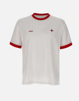 T-shirt in cotone elasticizzato con bandiera 50562134 101 BOSS 