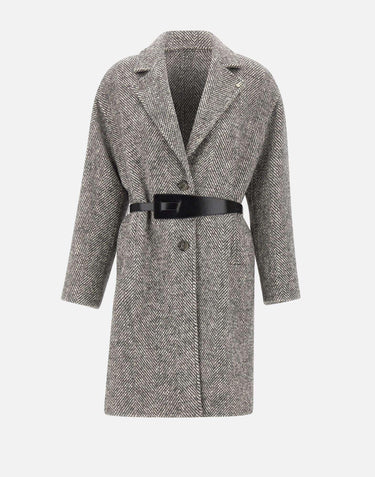 Cappotto in cotone, lana e alpaca CF5394TS74A M9849 LIU-JO 