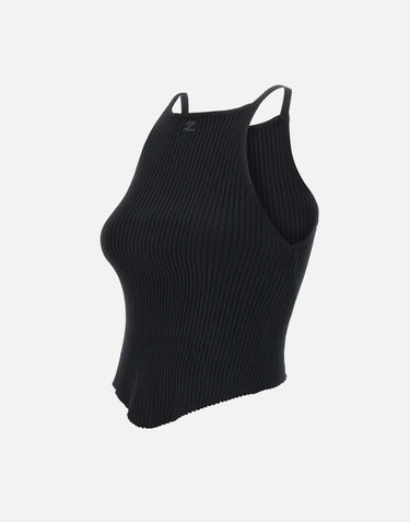 "Signature point rib knit" VESMTO042FI0001 BLACK COURREGES 