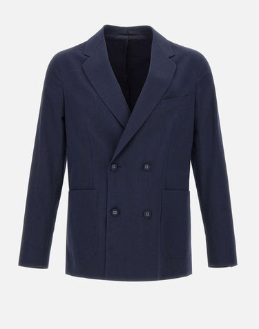 Blazer "Leon cotton Seersucker" S25MTLG401 DARKNAVY OFFICINE GENERALE 