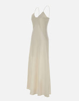 Abito lungo in misto lino con lurex M80ABIK02 TES0M06800 ELEVENTY 