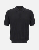 Polo in misto lana con zip 43166 16401099 GRAN SASSO 