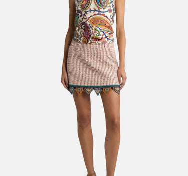 Top in seta con scollo all'americana e motivo paisley floreale WRJA0147 AKF34X0801 ETRO 