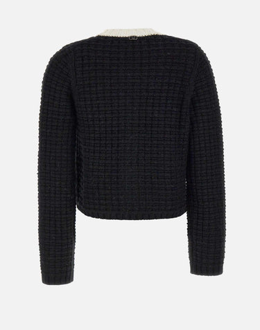 Cardigan crop in maglia di cotone MF5231MA97P 01319 LIU-JO 