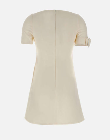 Abito a trapezio con fibbia 126CRO788PL0159 HERWHITE COURREGES 