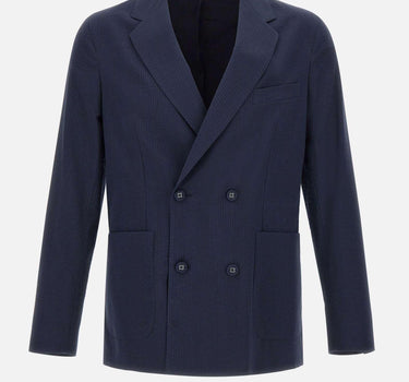 Blazer "Leon cotton Seersucker" S25MTLG401 DARKNAVY OFFICINE GENERALE 