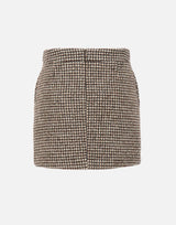 Minigonna con fantasia pied de poule RI5LE019 6006 KAOS 