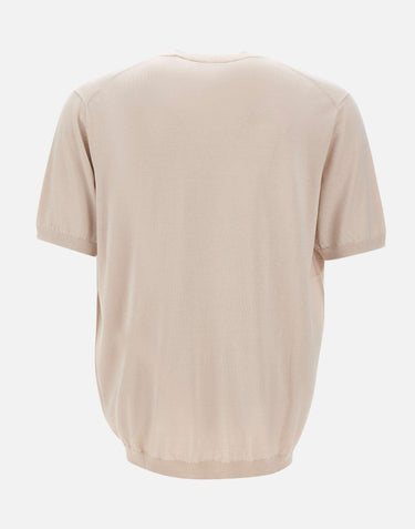 Maglia a maniche corte in misto seta e cotone 300421 060 KANGRA 
