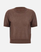 Maglia a maniche corte con micro paillettes 390021 833 KANGRA 