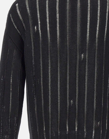Maglia girocollo destroyed S6LAMAKN030 110 LANEUS 