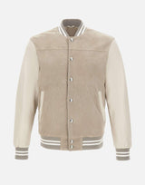 Giacca bomber in pelle scamosciata M75GBTM23 PEL0M0250700 ELEVENTY 