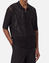 Camicia in maglia di pizzo con coccodrillo AH0796 3LA LACOSTE 