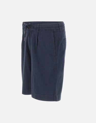 Shorts in misto lino e cotone con pinces CFWOSH2003 MRUT52883989 WOOLRICH 