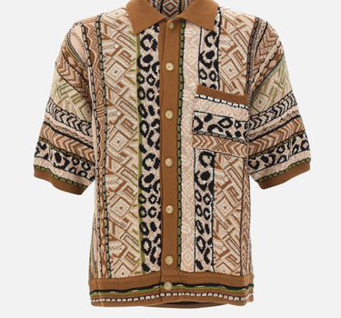 Camicia in maglia jacquard S6LAMAKS059 920 LANEUS 