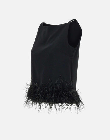 Top con piume CA5318T3970 22222 LIU-JO 
