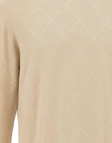 Maglia in cotone con lavorazione a rombi DK17016 SABBIA DIKTAT 