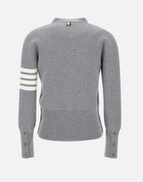 Cardigan in lana merino con scollo a V FKC207A 00014055 THOM BROWNE 