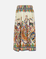 Gonna midi plissé in cotone con stampa paisley floreale WRFA0112 99SP5I0X0800 ETRO 