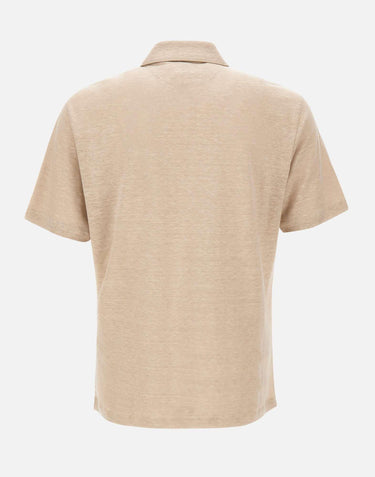 Polo in lino M75POLM01 TES0M12102 ELEVENTY 