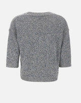 Maglia a V con paillettes 373002 845 KANGRA 